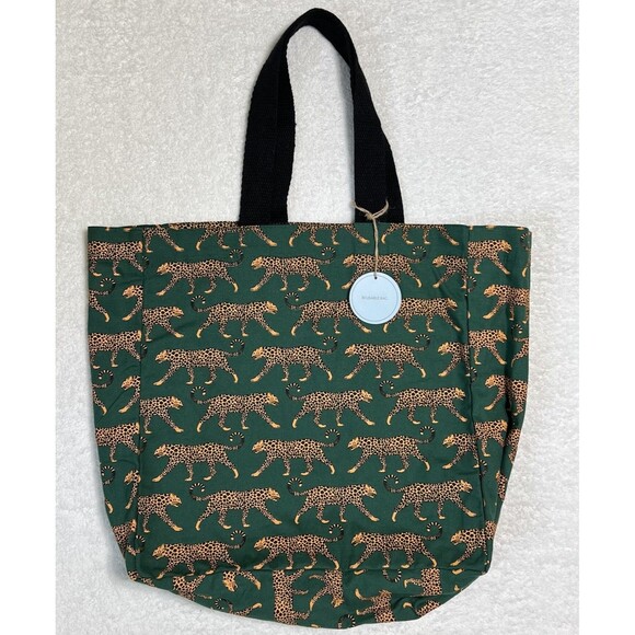 Cynthia Rowley Handbags - Leopard 100% Cotton Canvas Tote Reusable Tote Bag Cynthia Rowley Animal Print